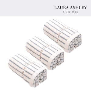 [로라애슐리] 뉴클래식 스트라이프 60수 타월 3P (블루/브라운)