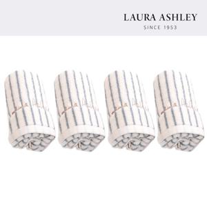 [로라애슐리] 뉴클래식 스트라이프 60수 타월 4P (블루/브라운)