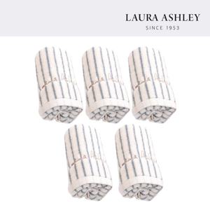 [로라애슐리] 뉴클래식 스트라이프 60수 타월 5P (블루/브라운)