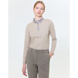 닥스 골프 여성 24FW 가격인하스테디셀러체크 카라 레터링 긴팔폴로티셔츠 (BEIGE) WNTS4D750I2