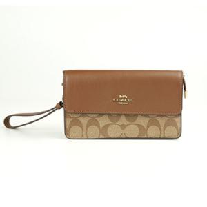 코치 폴드오버 위슬렛 손목 장지갑 코치 브라운 F78229 (IME74)
