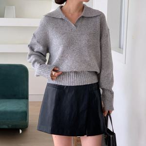 [한정수량] [올리비에스클로젯] 베이직 카라 긴팔 니트_O2601KN008A