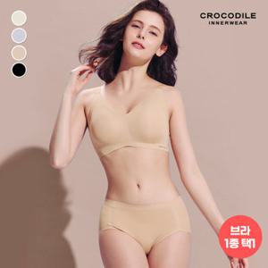 [크로커다일] 소프티 몰드부착 스트랩 심리스브라 1종 택1