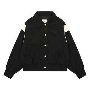 [에꼴리에]MARIO여아 배색 카라 바시티 점퍼 24OT181_BK