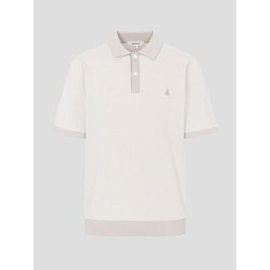 [빈폴멘] 투톤 텍스쳐 칼라넥 니트  베이지 (BC6351C32A)