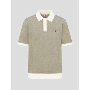 [빈폴멘] 투톤 텍스쳐 칼라넥 니트  카키 (BC6351C32H)