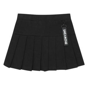 [에꼴리에]MARIO여아 밴딩 레터링 키링 플리츠 스커트 24OT756_BK