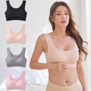 [4장세트] 심리스 브라 노와이어 브라렛 스포츠 빅사이즈 노라인 볼륨 빅사이즈