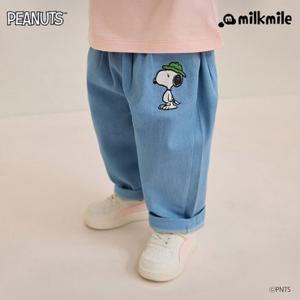 [밀크마일] [피너츠]스누피 캠퍼해지데님배기팬츠