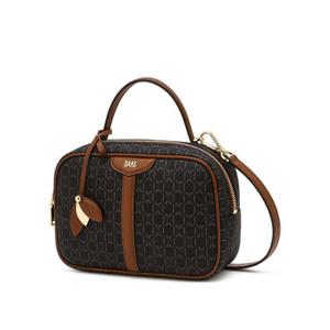 [백화점][닥스핸드백] 브라운 바넷 DD패턴 가죽배색 크로스백 DCBA6E865