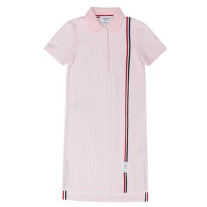 톰브라운 스트라이프  코튼 폴로 원피스 FJD091A 08143 680핑크