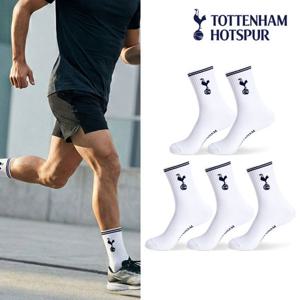 토트넘 엠블럼 투라인 중목양말 5P_WH