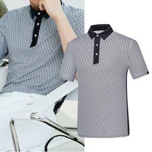 비티알 여름 남성 골프 반팔 폴리스판 메쉬 카라 티셔츠