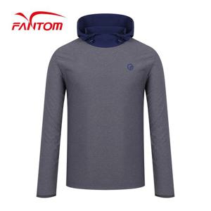 [팬텀] 남성 후드 배색 긴팔 티셔츠
