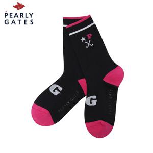 [파리게이츠] 파리게이츠 여성 컬러 믹스 심볼 중목 양말 521C3SC653_BK