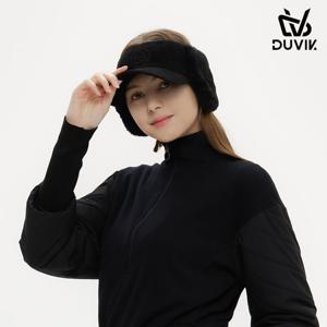 듀빅 여성 코듀로이 귀달이 퍼 썬바이저 DD4WAP781BK
