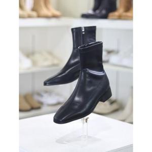 바이로쏘 세이브존03 스판 스퀘어 토 3.0cm 청키힐 앵클부츠 (BY)23S10894BB3