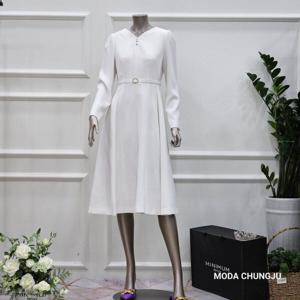 [미니멈]MD 브이넥 콩단추 플레어 원피스 MD MXDGWO0120_CJ