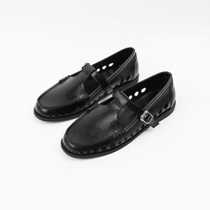 [신난다슈]여성 로퍼 단화 2cm 플랫 구두 슬립온 TMZ243088 블랙