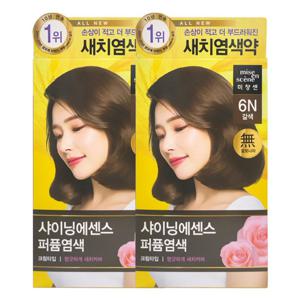 [미쟝센]미쟝센 올뉴 샤이닝에센스 6N 갈색 x2 /염색약