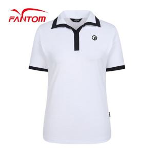 [팬텀] 여성 FG 로고 배색 카라 반팔 티셔츠 221D1TO395_WH