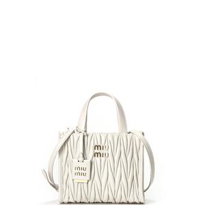 미우미우 마테라쎄 토트 크로스백 20 화이트 5BA277 N88 F0009