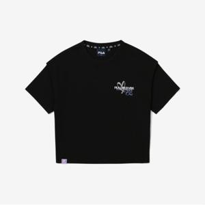 [휠라키즈] Girls 그래픽 티셔츠 (FK2RSG2304F_BLK)