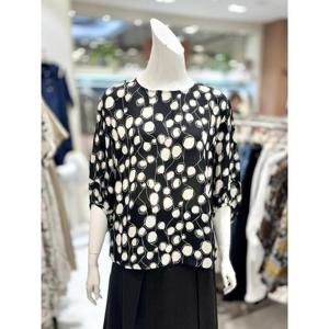 소고 세이브존01 프린트 7부 소매 블라우스 AK2BA04