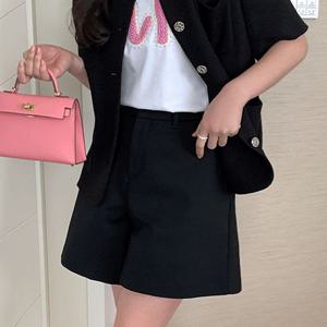 걸스데일리 /  Muse12 소프트 텐션 4부 밴딩 팬츠