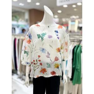 소고 세이브존01 꽃 프린트 라운드 마 블라우스 AK2BA250