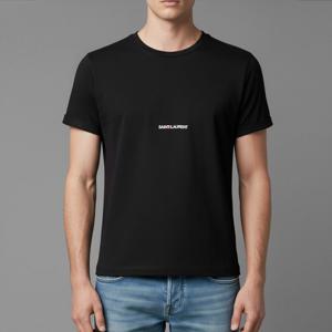 생로랑 로고 반팔티 464572 YB2DQ 1000