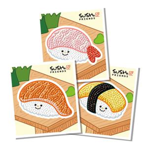어린이 캐릭터 보석십자수 스티커 스시프렌즈 BST3-006