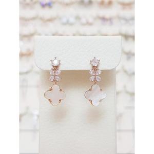 볼라레 세이브존01 포세이돈 천연 자개 클로버 드롭 귀걸이 spe927