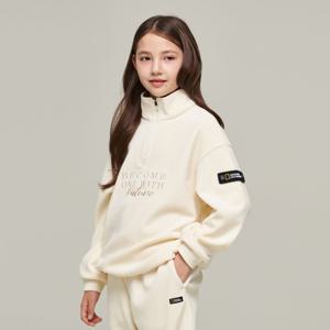 내셔널지오그래픽키즈 K244USW990 코듀로이 반집업 맨투맨 CREAM