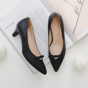 [갓슈] 제니리본 5cm 미들힐 펌프스 빅사이즈