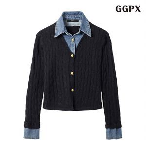 택가 69,000원 [GGPX] 데님 금장 버튼 가디건 (GODCK009D)
