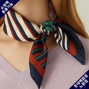 [헤지스핸드백] 스트라이프 사각 실크 스카프 HIMU5E802W2