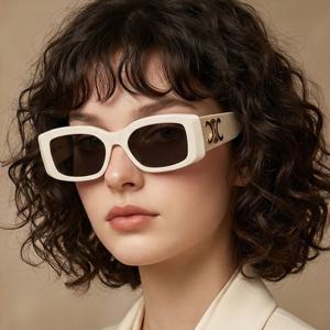 셀린느 선글라스 CL40282U 25A 화이트 사각 트리옹프 명품 뿔테 아시안핏 패션