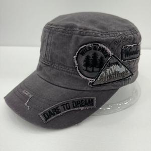 [지프]JP3GCU522 빈티지 와펜 장식 군모 25년 다크그레이 모자_S