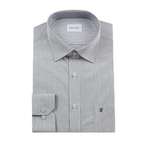 [예작(셔츠)]예작셔츠 여름긴팔 일반핏 모달 잔체크 블랙셔츠YJESBR119BK