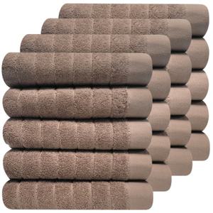 [다주타올]20장 호텔수건 200g 리치 두꺼운 무형광 고급 순면 브라운 갈색 밤색 수건 타올