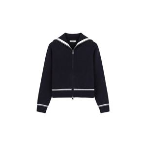 [프로젝트엠]여성 2WAY 집업 니트 배색 가디건 EPF1EC2300