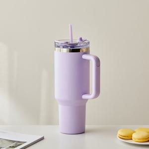 [모던하우스] TO GO 대용량 투웨이 리드 텀블러 1200ml 빨대 포함 퍼플