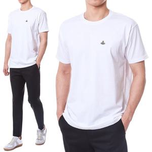 비비안웨스트우드 로고 오가닉코튼 클래식 티셔츠/3G010006 J001M A401