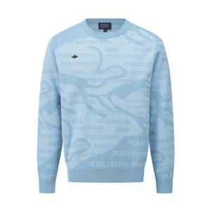 [파리게이츠] (511E1SR202)남성 로고 패턴 라운드 긴팔 니트 511E1SR202