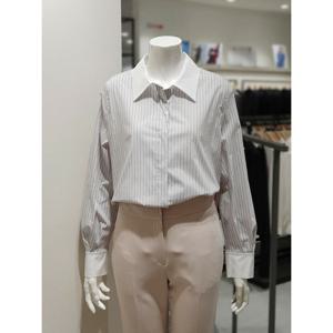 [KL][KL] 배색 스트라이프 코튼 블라우스 KWBLOB0100 (P00348837