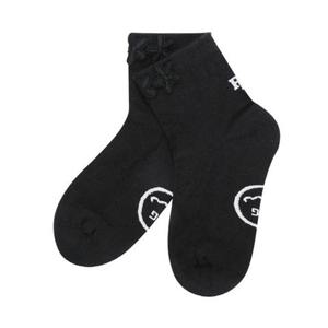 [파리게이츠] (521E1SC003)여성 스마일 플로럴 자수 단목 양말 521E1SC003