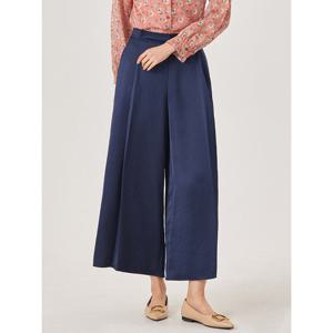 [꼼빠니아]글로시 뒷밴딩 와이드 팬츠_CACS1-WPL050