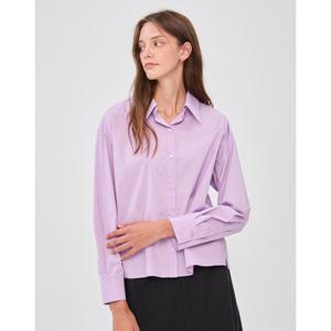 질스튜어트 뉴욕 여성 24FW 바이올렛 솔리드 스탠다드핏 코튼혼방 블라우스 JSBL4D600V2