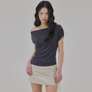 RELAXED FIT SHIRRED DROP SHOULDER TOP_T516TP111(CN